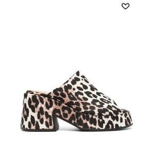 Gianni 100mm Leopard Mules